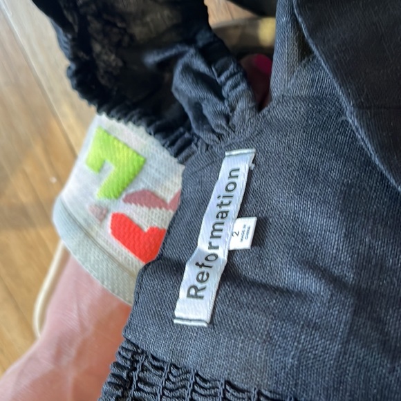 NWT Reformation BLACK BRIDGERTON LINEN MIDI DRESS Size 2 - Picture 10 of 10